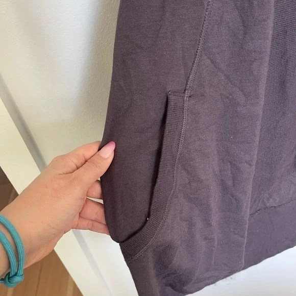 Athleta NWOT Paranayama Restore Wrap Knit Cardigan Brown - Picture 7 of 8